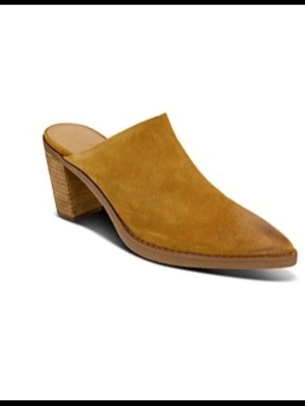 Splendid Roberta Butterscotch Suede Mule Heel